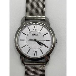 Timex Ladies Stainless Steel Mesh Bracelet Watch New Batt